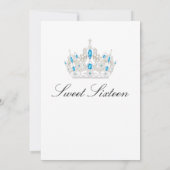 Invitation Sweet sixteen bleu (Dos)