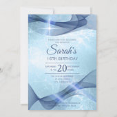 Invitation Sweet sixteen bleu à percussion ID652 (Dos)