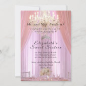 Invitation Sweet sixteen Célébration du lustre rose (Dos)