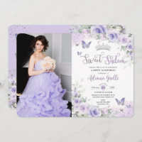 Sweet sixteen Chic de papillons floraux violets