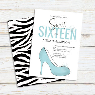 Invitation Sweet sixteen Chic Fête d'anniversaire fille