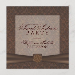 Invitation Sweet sixteen Chocolate Thème Anniversaire