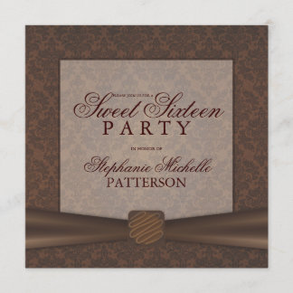 Invitation Sweet sixteen Chocolate Thème Anniversaire
