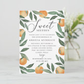 Invitation Sweet sixteen | Citrus Orange & Verdure Anniversai (Debout devant)