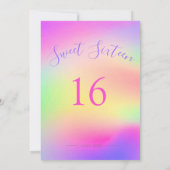 Invitation Sweet sixteen Coloré Moderne Chic Anniversaire (Dos)