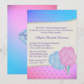 Invitation Sweet sixteen Coton Candy (Devant / Derrière)