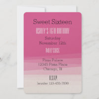 Sweet sixteen d'aquarelle couleur rose crème