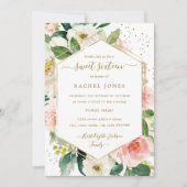 Invitation Sweet sixteen d'aquarelle florale moderne Blush Go (Devant)