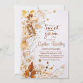 Invitation Sweet sixteen d'automne simple fête d'anniversaire (Devant)
