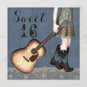Invitation Sweet sixteen de Cowgirl