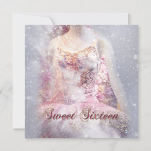 Invitation Sweet sixteen de danse hivernale moderne Invitatio