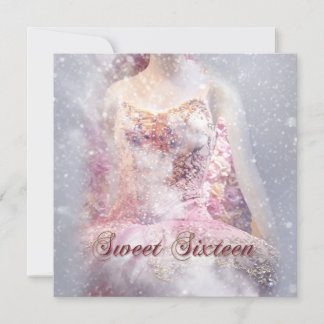 Invitation Sweet sixteen de danse hivernale moderne Invitatio