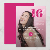 Invitation Sweet sixteen de design de couverture de magazine (Devant / Derrière)