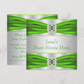 Invitation Sweet sixteen de diamants verts de chau (Devant / Derrière)