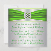 Invitation Sweet sixteen de diamants verts de chau (Dos)