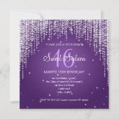 Invitation Sweet sixteen de fête de nuit (Dos)