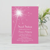 Invitation Sweet sixteen de l'incendie de la fuchsia (Debout devant)