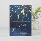 Invitation Sweet sixteen de nuit étoilé (Debout devant)