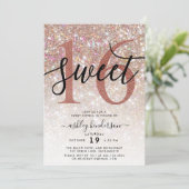 Invitation Sweet sixteen de Parties scintillant Chic Sparkly  (Debout devant)