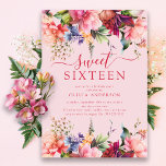 Invitation Sweet sixteen de perfection pétale<br><div class="desc">Ces invitations présentent un superbe design floral qui ajoute une touche d'élégance et de féminité à toute célébration sweet sixteen. Nos invitations vous impressionneront et donneront le ton pour un événement inoubliable. Que vous planifiez un petit rassemblement ou une grande fête, ces invitations d'anniversaire au sweet sixteen floral sont le...</div>