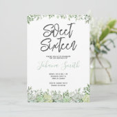 Invitation Sweet sixteen de verdure Succulent Anniversaire (Debout devant)