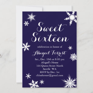 Invitation Sweet sixteen d'hiver de la Marine