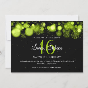 Invitation Sweet sixteen d'hiver Fête de la chaux