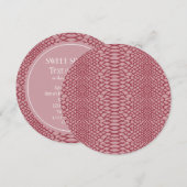 Invitation Sweet sixteen d'impression de serpent rose (Devant / Derrière)