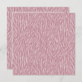 Invitation Sweet sixteen d'impression rose Zebra (Devant / Derrière)