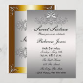 Invitation Sweet sixteen d'invitation 16 (Devant / Derrière)