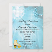 Invitation Sweet sixteen Disco Ball and Roller Skates (Dos)