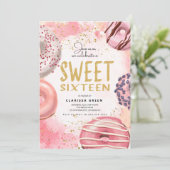 Invitation Sweet sixteen Donut (Debout devant)