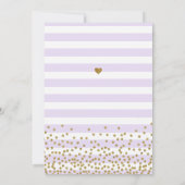 Invitation Sweet sixteen d'or Lavender Lilac (Dos)