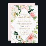 Invitation Sweet sixteen d'or rose rose floral<br><div class="desc">Sweet sixteen floral plus moderne Invitations dans le Little Bayleigh Store!</div>