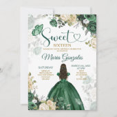 Invitation Sweet sixteen Emerald Green & White (Devant)