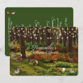 Invitation Sweet sixteen Enchanted Forêts Bunnies (Devant / Derrière)