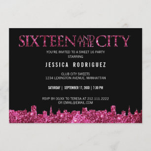 Invitation Sweet sixteen et la fête d'anniversaire du bonbon