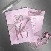 Invitation Sweet sixteen  étincelant ID652 rose orchidée