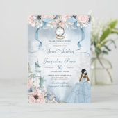 Invitation Sweet sixteen Fairy Tale Princess Cinderella Thème (Debout devant)
