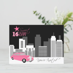 Invitation Sweet sixteen fête d'anniversaire