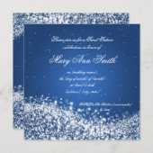 Invitation Sweet sixteen fête d'anniversaire Sparkling Wave B (Devant / Derrière)