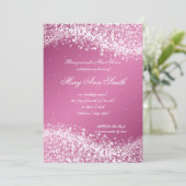 Invitation Sweet sixteen fête d'anniversaire Sparkling Wave P (Debout devant)