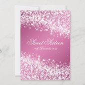 Invitation Sweet sixteen fête d'anniversaire Sparkling Wave P (Dos)