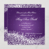 Invitation Sweet sixteen fête d'anniversaire Sparkling Wave P (Devant / Derrière)