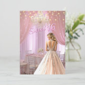 Invitation Sweet sixteen Fête Éclairage (Debout devant)