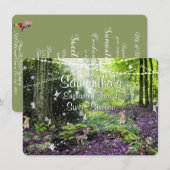 Invitation Sweet sixteen, feux de forêt enchantés (Devant / Derrière)