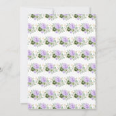 Invitation Sweet sixteen floral vert Sage et violet (Dos)