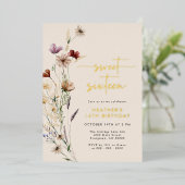Invitation sweet sixteen Foil (Debout devant)