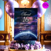 Invitation Sweet sixteen Galaxy