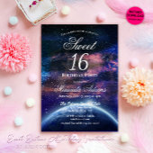 Invitation Sweet sixteen Galaxy